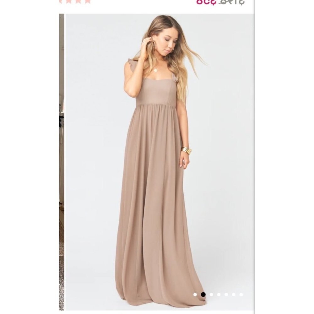Show Me Your MuMu June Maxi Dress Dune Chiffon XS